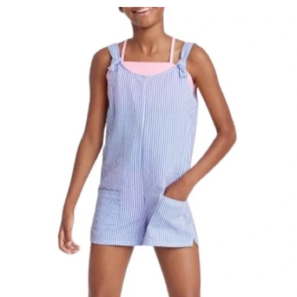 art class Other - art class Blue and White Striped Kids Swim Coverup